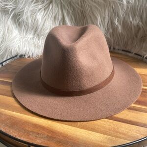 Lucky brand Boho Festival wool fedora with suede tie BNWT Whiskey